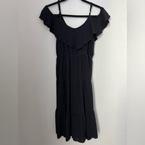 Off the Shoulder Black Bohemian Dresses